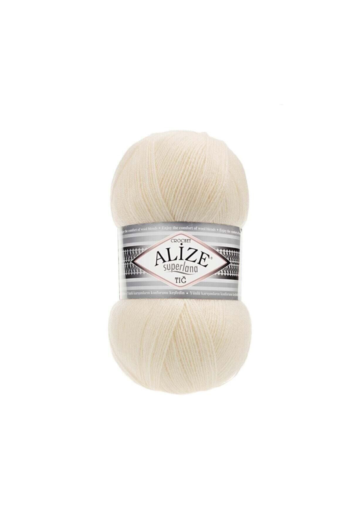 Alize Superlana Tığ 01 Krem