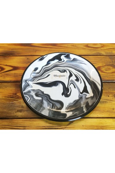 Emaye Marble Servis Tabak 26cm Siyah - Marinevo Emaye Ürünler Emaye Marble Servis Tabak 26cm Siyah - Marinevo Emaye Ürünler