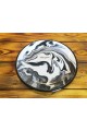 Emaye Marble Servis Tabak 26cm Siyah - Marinevo Emaye Ürünler Emaye Marble Servis Tabak 26cm Siyah - Marinevo Emaye Ürünler