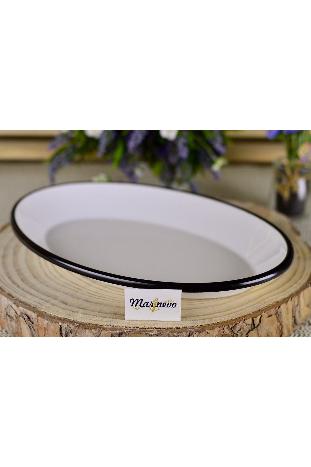 Emaye Oval Tabak 30*20cm Siyah - Marinevo Emaye Ürünler Emaye Oval Tabak 30*20cm Siyah - Marinevo Emaye Ürünler