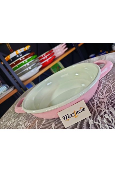 Emaye Sahan 20cm Pembe - Marinevo Emaye Sahanlar