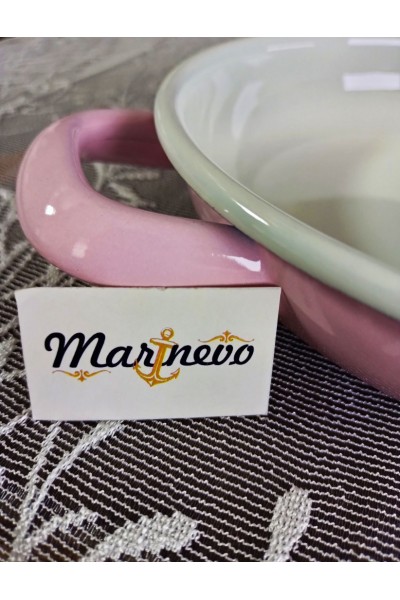 Emaye Sahan 20cm Pembe - Marinevo Emaye Sahanlar