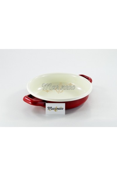 Emaye Sahan 16cm Kırmızı - Marinevo Emaye Sahanlar