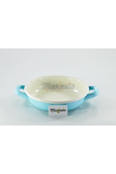 Emaye Sahan 16cm Mint Mavi - Marinevo Emaye Sahanlar
