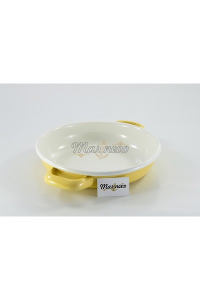 Emaye Sahan 18cm Sarı - Marinevo Emaye Sahanlar
