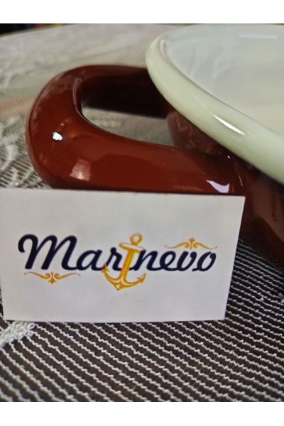 Emaye Sahan 20cm Kahverengi - Marinevo Emaye Sahanlar