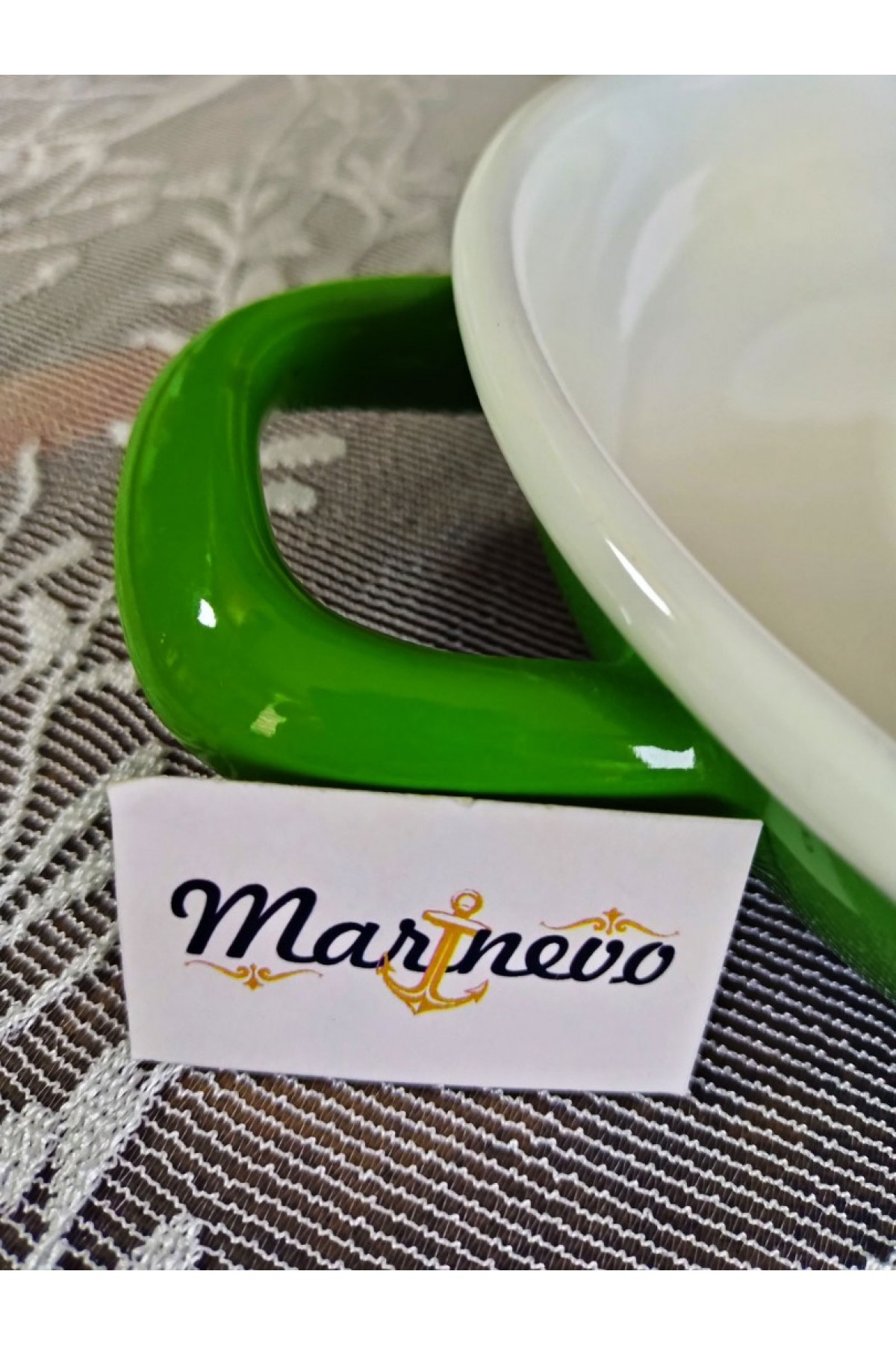 Emaye Sahan 20cm Yeşil - Marinevo Emaye Sahanlar
