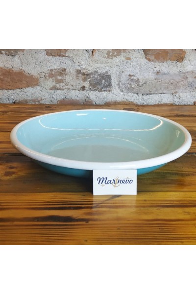 Emaye Tabak 25 Cm Turkuaz - Marinevo Emaye Ürünler