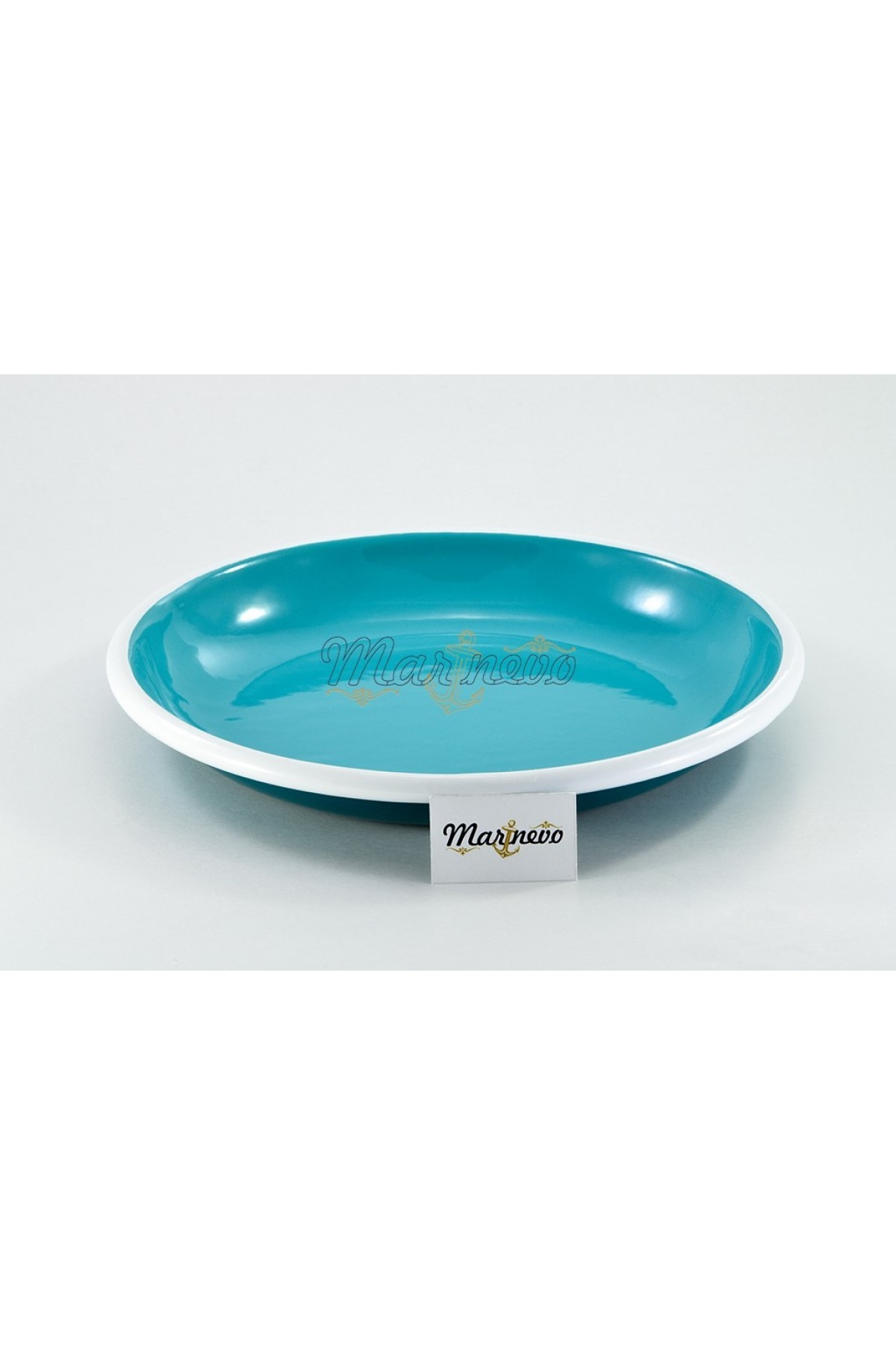 Emaye Tabak 25 Cm Turkuaz - Marinevo Emaye Ürünler